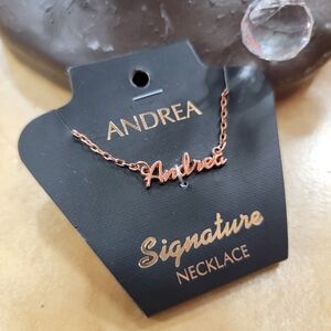ANDREA Personalized Name Necklace in Rose Gold